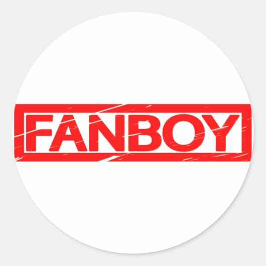 Fanboy Stamp Ronde Sticker (Voorkant)