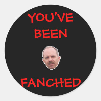 Fancher hoofd, JE BENT GEFANCHEERD Ronde Sticker
