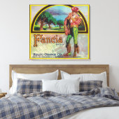 Fancia Brand Citrus Crate Label Canvas Afdruk (Insitu (Slaapkamer))