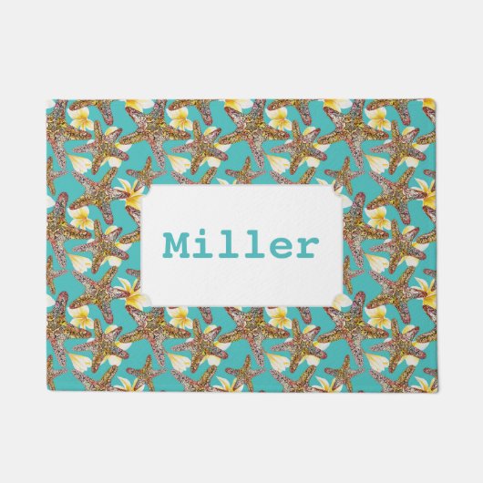 Fanciel Starfish Pattern | Jouw namen toevoegen Deurmat (Voorkant)