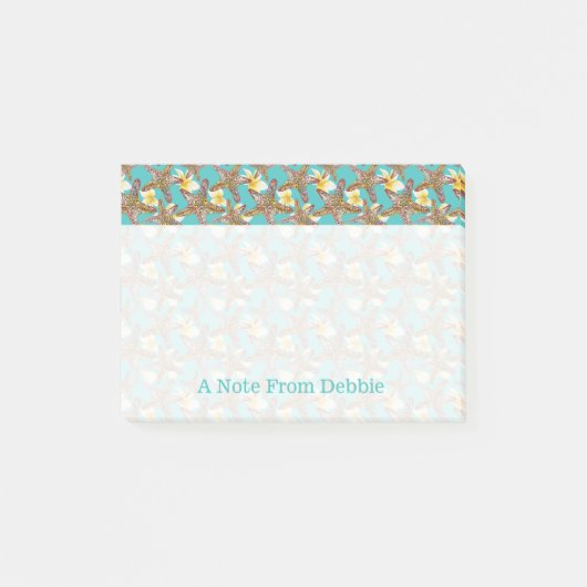 Fanciel Starfish Pattern | Jouw namen toevoegen Post-it® Notes (Voorkant)