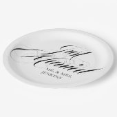 Fanciest is net getrouwd met receptie papieren bordje (Gekanteld)