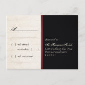 Fanciful Bird Cage & Romantic Heart Wedding RSVP Uitnodiging Briefkaart (Achterkant)