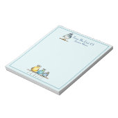 Fanciful Birds op een ledemaatnaam gepersonaliseer Notitieblok (Linkerzijde)