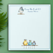 Fanciful Birds op een ledemaatnaam gepersonaliseer Notitieblok