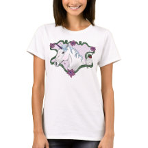 Fanciful eenhoorn en kolibrie T-shirt