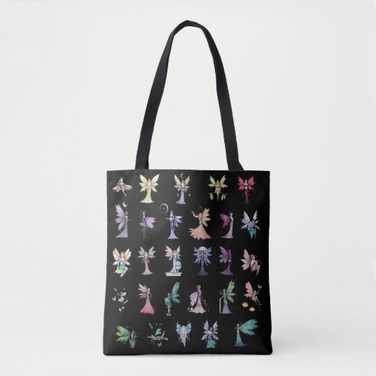 Fanciful Fairies Leuke kleurrijke Fairy Fantasy Ar Tote Bag (Voorkant)
