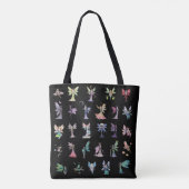 Fanciful Fairies Leuke kleurrijke Fairy Fantasy Ar Tote Bag (Achterkant)