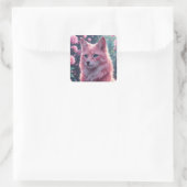 Fanciful Feline Square Sticker (Tas)