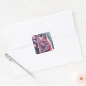 Fanciful Feline Square Sticker (Envelop)