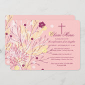 Fanciful Floral religieuze uitnodiging (Voorkant / Achterkant)