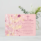 Fanciful Floral religieuze uitnodiging (Staand voorkant)