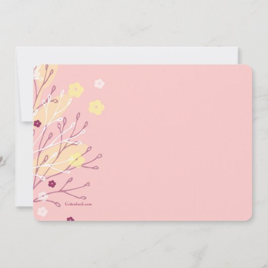 Fanciful Floral religieuze uitnodiging (Achterkant)