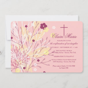 Fanciful Floral religieuze uitnodiging
