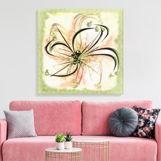Fanciful Flower Canvas Afdruk (Insitu (Woonkamer))
