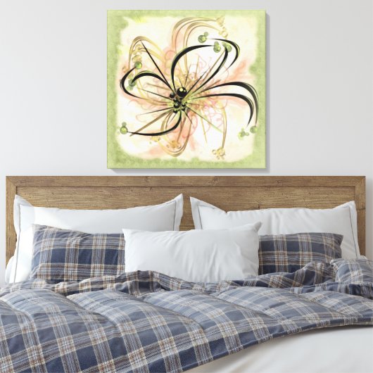 Fanciful Flower Canvas Afdruk (Insitu (Slaapkamer))
