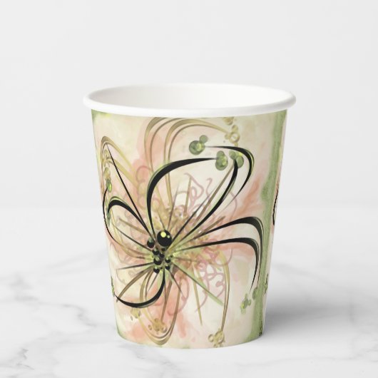 Fanciful Flower Papieren Bekers (Achterkant)