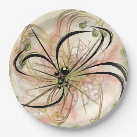 Fanciful Flower Papieren Bordje (Voorkant)