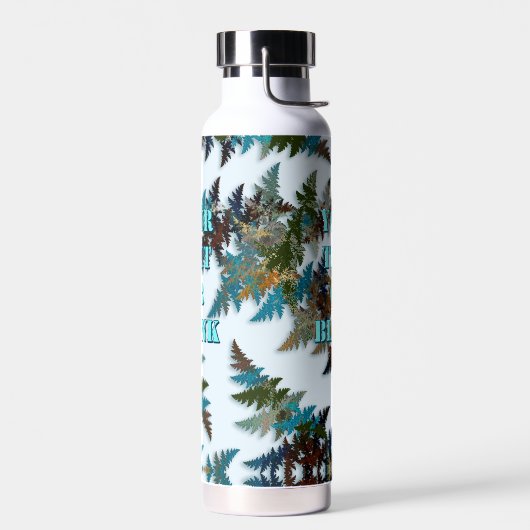 Fanciful Fractal Arctic Camouflage Waterfles (Links)