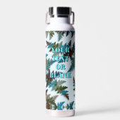 Fanciful Fractal Arctic Camouflage Waterfles (Voorkant)