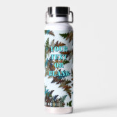 Fanciful Fractal Arctic Camouflage Waterfles (Achterkant)