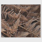 Fanciful Frostbitten Brown Ferns Cadeaupapier (Vlak)