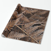 Fanciful Frostbitten Brown Ferns Cadeaupapier (Uitgerold)