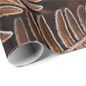 Fanciful Frostbitten Brown Ferns Cadeaupapier (Rol Hoek)