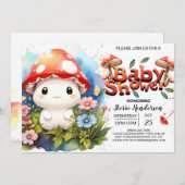 Fanciful Fungi Adventure Baby shower Kaart (Voorkant / Achterkant)