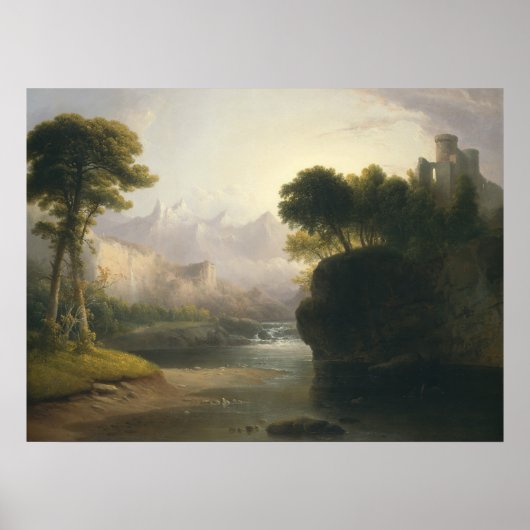 Fanciful Landscape, Thomas Doughty Fine Art Poster (Voorkant)