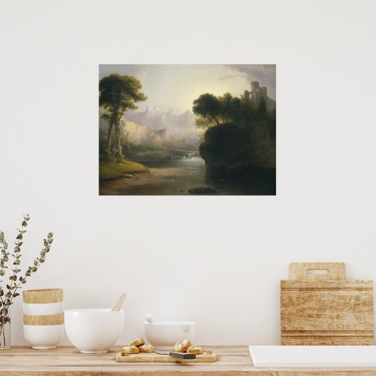 Fanciful Landscape, Thomas Doughty Fine Art Poster (Keuken)
