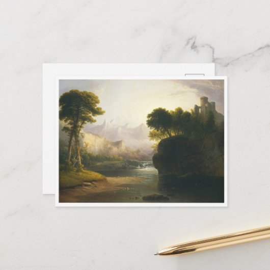 Fanciful Landscape van Thomas Doughty Briefkaart (Voorkant / Achterkant in situ)