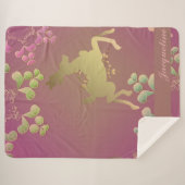 Fanciful rendier sneeuwvlok sherpa deken (Voorkant (horizontaal))