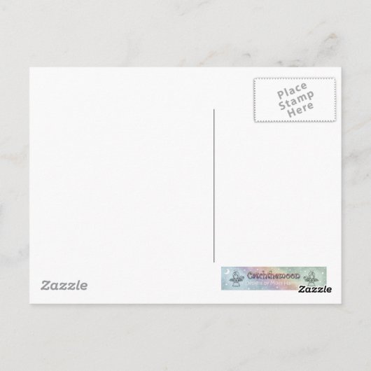 Fanciful Roos Fairy Briefkaart (Achterkant)