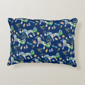 Fanciful Unicorns and Dragonflies Accent Kussen (Achterkant)