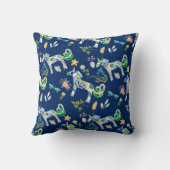 Fanciful Unicorns and Dragonflies Kussen (Achterkant)