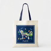 Fanciful Unicorns and Dragonflies Tote Bag (Voorkant)