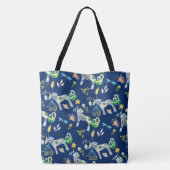 Fanciful Unicorns and Dragonflies Tote Bag (Achterkant)