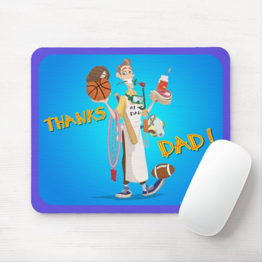 Fancile Arts Design_BEDANKT_DAD_mousepad Muismat (Met muis)