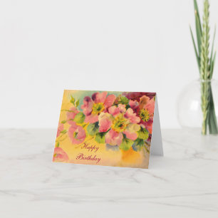 Fancile en Feminine Floral Notecards - voeg Tekst  Kaart