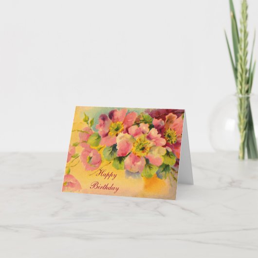 Fancile en Feminine Floral Notecards - voeg Tekst  Kaart (Voorkant)