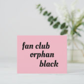 Fanclub Orphan Black Retro Font Tekst Briefkaart (Staand voorkant)