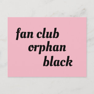 Fanclub Orphan Black Retro Font Tekst Briefkaart