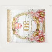 Fancy 30e verjaardag Blush Gold Tapestry Party Wandkleed (Voorkant (horizontaal))