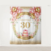 Fancy 30e verjaardag Blush Gold Tapestry Party Wandkleed (Voorkant)