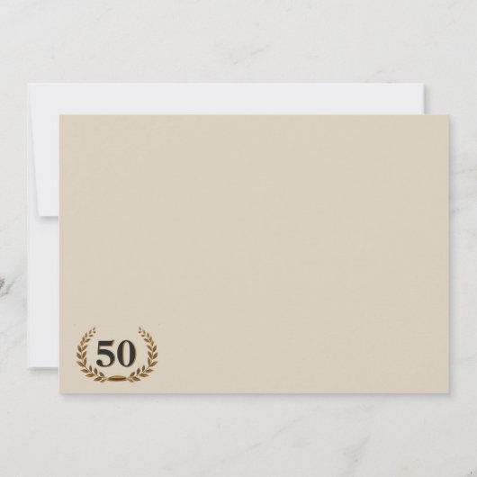 Fancy 50e middelbare schoolreünie - tweedaags even kaart (Achterkant)