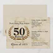 Fancy 50e middelbare schoolreünie - tweedaags even kaart (Voorkant / Achterkant)