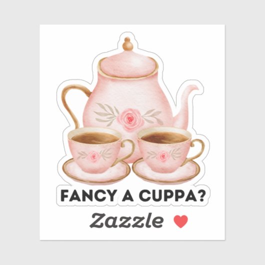  "Fancy a Cuppa?" Sticker (Vel)