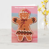 Fancy a spicy ginger for Christmas? Kaart (Gele Bloem)