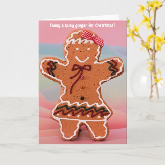 Fancy a spicy ginger for Christmas? Kaart (Gele Bloem)
